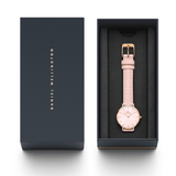 Daniel Wellington Petite Rouge Pink Dial Pink Leather Strap Watch For Women - DW00100511