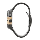 Diesel Mega Chief Chronograph Black Dial Black Steel Strap Watch For Men - DZ4309