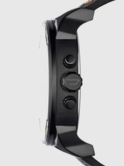 Diesel Mr Daddy 2.0 Chronograph Black Dial Black Leather Strap Watch For Men - DZ7350