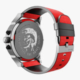 Diesel Mr Daddy 2.0 Chronograph Grey Dial Red Rubber Strap Watch For Men - DZ7423