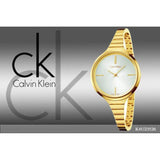 Calvin Klein Lively White Dial Gold Steel Strap Watch for Women - K4U23526