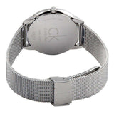 Calvin Klein Minimal Grey Dial Silver Mesh Bracelet Watch for Men - K3M51154