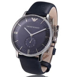 Emporio Armani Analog Quartz Blue Dial Blue Leather Strap Watch For Men - AR1647