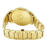 Calvin Klein City White Dial Gold Steel Strap Watch for Women - K2G23546