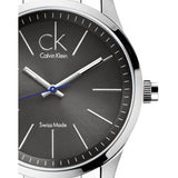 Calvin Klein Bold Grey Dial Silver Steel Strap Watch for Men - K2241107