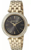 Michael Kors Mini Darci Quartz Black Dial Gold Steel Strap Watch For Women - MK3738