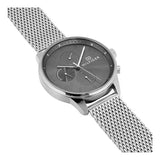 Tommy Hilfiger Chase Quartz Grey Dial Silver Mesh Bracelet Watch For Men - 1791484