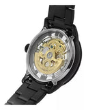 Fossil Townsman Automatic Skeleton Black Dial Black Steel Strap Watch for Men - ME3197