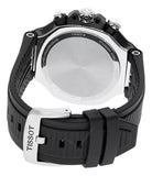 Tissot T Race Chronograph White Dial Black Rubber Strap Watch For Men - T141.417.17.011.00