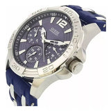 Guess Oasis Multifunction Blue Dial Two Tone Steel Strap Watch for Men- W0366G2