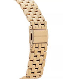 Michael Kors Mini Darci Quartz Black Dial Gold Steel Strap Watch For Women - MK3738