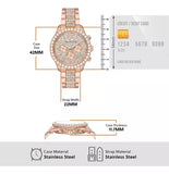 Michael Kors Layton Chronograph Rose Gold Dial Rose Gold Steel Strap Watch For Women - MK7285