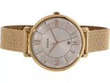 Fossil Jacqueline Mother of Pearl White Dial Gold Mesh Strap Watch for Women - ES4352