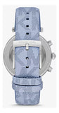 Michael Kors Parker Silver Dial Blue Leather Strap Watch For Women - MK6936