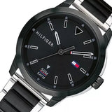 Tommy Hilfiger Sneaker Quartz Black Dial Two Tone Steel Strap Watch for Men - 1791619