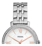 Fossil Jacqueline Multifunction Moonphase White Dial Silver Steel Strap Watch for Women - ES5164