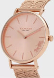 Coach Perry Rose Gold Dial Rose Gold Mesh Bracelet Watch for Women - 14503343