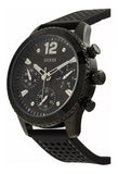 Guess Marina Chronograph Black Dial Black Rubber Strap Watch for Women - W1025L3