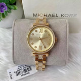 Michael Kors Sofie Quartz Gold Dial Gold Steel Strap Watch For Women - MK3881