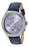 Tommy Hilfiger Ari Quartz Diamonds Blue Dial Blue Leather Strap Watch for Women - 1781979