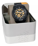 Fossil Bronson Automatic Skeleton Black Dial Black Steel Strap Watch for Men - ME3217