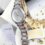 Michael Kors Gabbi Quartz Crystals Silver Dial Silver Steel Strap Watch For Women - MK3984