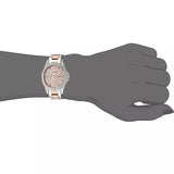 Fossil Riley Multifunction Rose Gold Dial Two Tone Steel Strap Watch for Women - ES4145