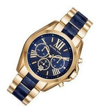 Michael Kors Bradshaw Navy Blue Dial Two Tone Steel Strap Watch for Women - MK6268