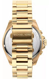 Michael Kors Brecken Chronograph Black Dial Gold Steel Strap Watch For Men - MK8848