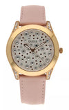 Guess Wonderlust Beige Dial Pink Leather Strap Watch for Women - W1065L1