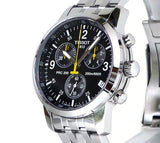 Tissot T Sport PRC200 Chronograph Black Dial Silver Steel Strap Jam Tangan untuk Pria - T17.1.586.52