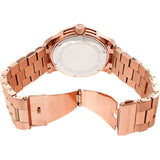 Michael Kors Runway Blue Dial Rose Gold Stainless Steel Strap Watch for Women - MK7065