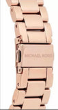 Michael Kors Bradshaw Quartz Rose Gold Dial Rose Gold Steel Strap Watch For Women - MK6556