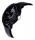 Tommy Hilfiger Denim Quartz Black Dial Black Leather Strap Watch for Men - 1791479