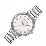 Bulova Mother of Pearl Dial Silver Steel Strap Watch for Women - 96L263