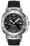 Tissot T Race Chronograph Black Dial Black Rubber Strap Watch for Women - T048.217.17.057.00