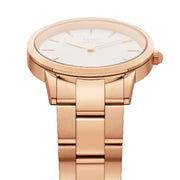Daniel Wellington Iconic Link White Dial Gold Steel Strap Watch For Men - DW00100343
