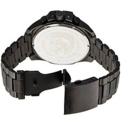 Diesel Mega Chief Chronograph Black Dial Black Steel Strap Watch For Men - DZ4283