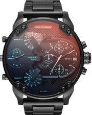 Diesel Mr Daddy 2.0 Chronograph Black Dial Black Steel Strap Watch For Men - DZ7395
