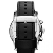 Marc Jacobs Larry Chronograph Black Dial Black Leather Strap Watch for Men - MBM5033