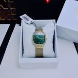 Guess Quartz Green Dial Gold Mesh Strap Watch For Women - GW0354L5