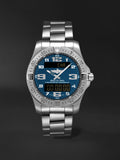 Breitling Aerospace Evo Blue Dial Silver Steel Strap Watch for Men - E79363101C1E1