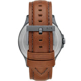 Armani Exchange Nico Quartz Blue Dial Brown Leather Strap Watch For Men - AX2334