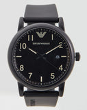 Emporio Armani Luigi Quartz Black Dial Black Silicon Strap Watch For Men - AR11071