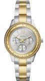 Fossil Stella Sport Multifunction Silver Dial Two Tone Steel Strap Watch for Women - ES5107