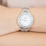 Fossil Jesse White Dial Silver Steel Strap Watch for Women - ES2362