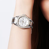 Fossil Riley White Dial Two Tone Steel Strap Watch for Women - ES3204