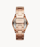 Fossil Stella Rose Gold Dial Rose Gold Steel Strap Watch for Women - ES3590