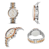 Fossil Original Boyfriend Analog White Dial Two Tone Steel Strap Watch for Women - ES3746