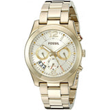 Fossil Boyfriend Gold Dial Gold Steel Strap Watch for Women - ES3884